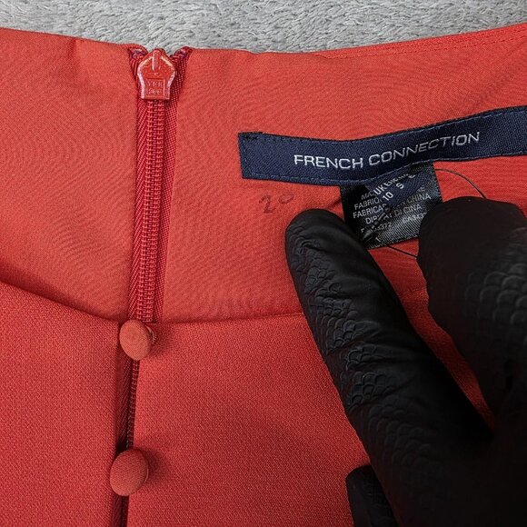 French Connection Dress Womens Size 6 Poppy Red Boh Whisper Short Sleeve New - Picture 5 of 13